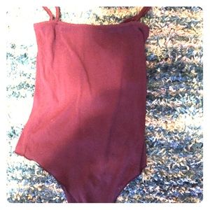 Brandy Melville maroon bodysuit